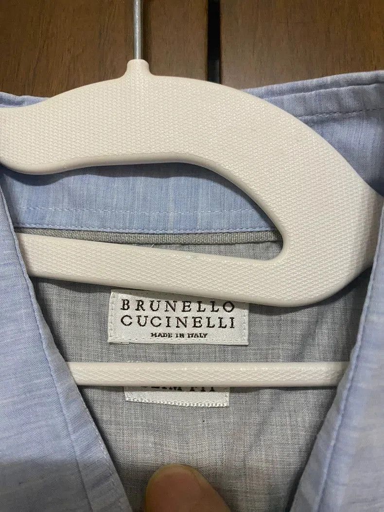 Brunello Cucinelli Brunello Cucinelli Men's Cotton Shirt. Size US L / EU 52-54 / 3 - 2 Thumbnail