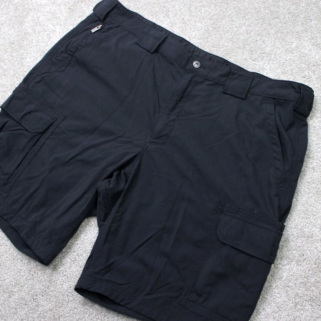 Vintage Duluth Mens 2XL XXL Black On the Fly Relaxed Cargo Nylon Shorts 11" Inseam Pockets Utility Bag Short Pants Regular Rise 46 Waist Size US 39 - 2 Thumbnail
