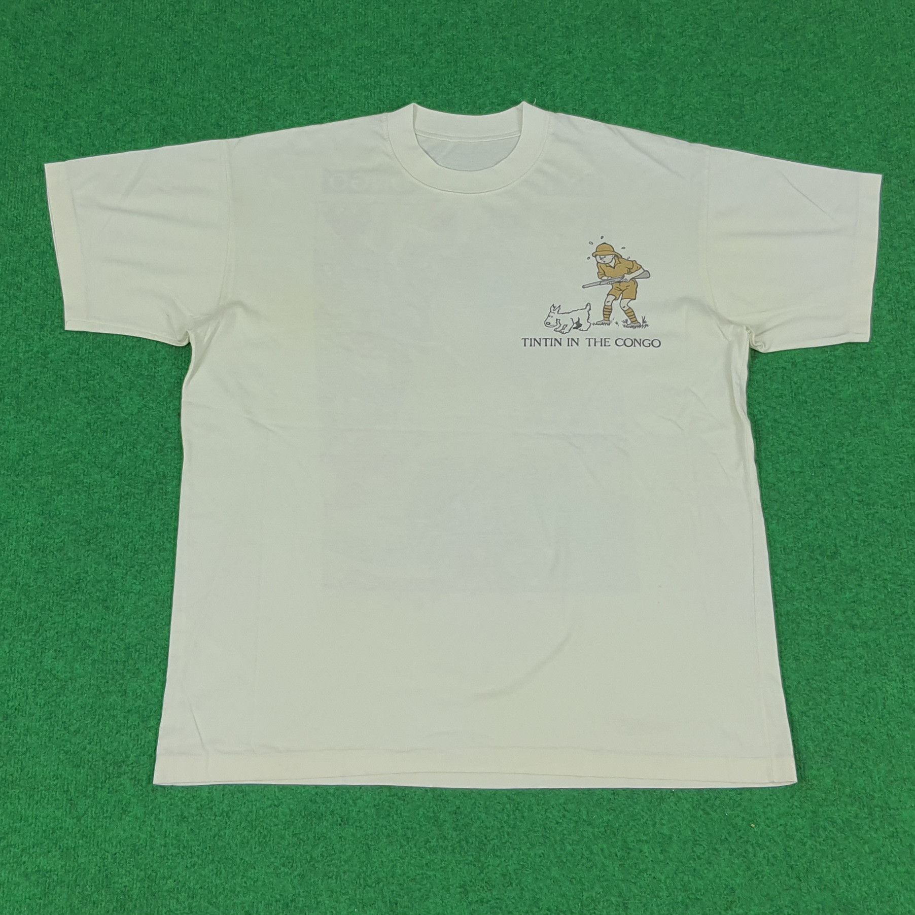 Vintage Vintage The Adventure of Tintin in The Congo T-shirt Size US XL / EU 56 / 4 - 3 Thumbnail