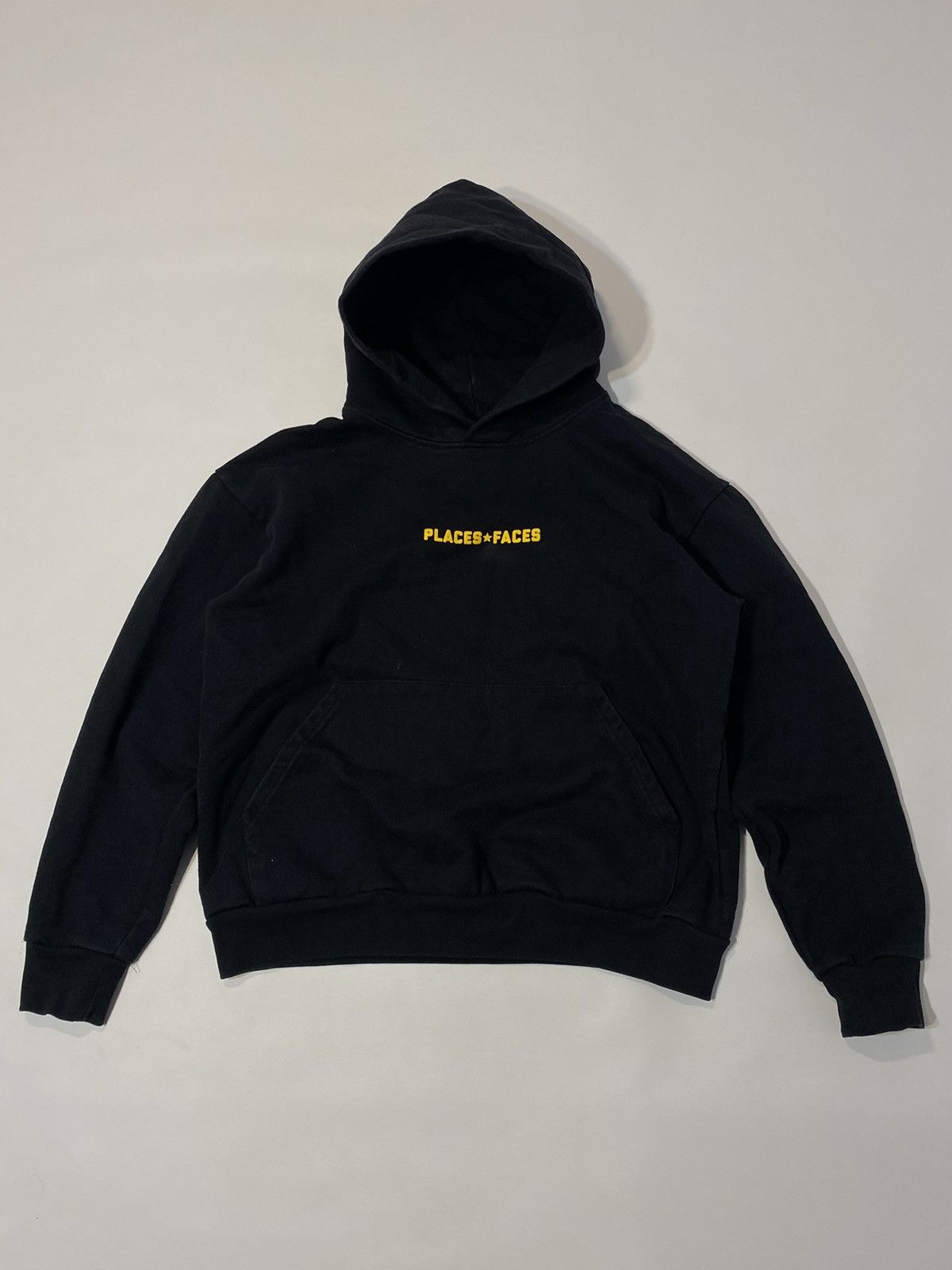 image of Places Faces Places + Faces Eu Hoodie in Black, Men's (Size Small)