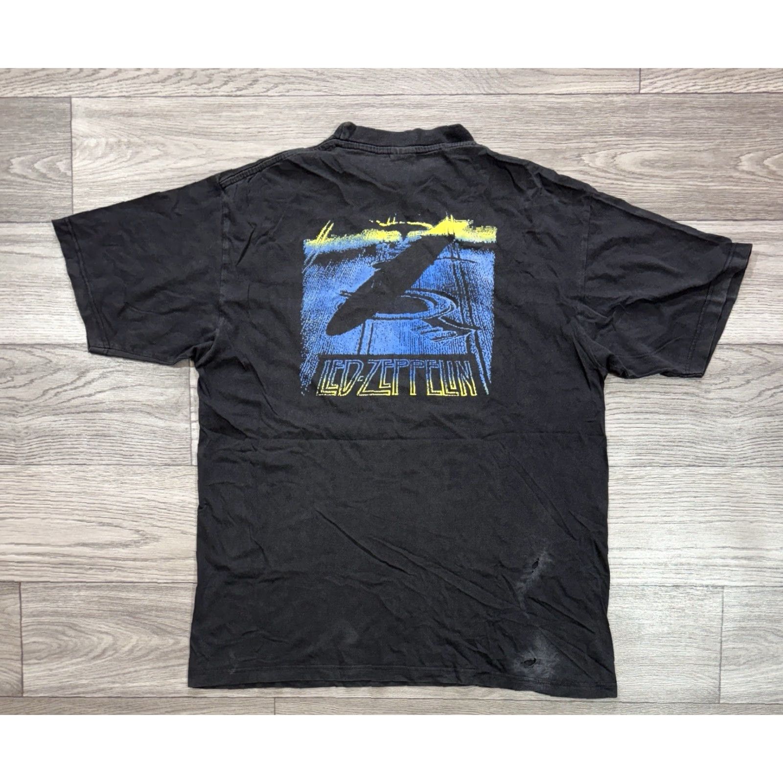 Doublet VINTAGE Led Zeppelin Double Sided Promo Band T-shirt XL Men 90s Black Short Sleeve Shirt Mens XL Size US XL / EU 56 / 4 - 2 Thumbnail