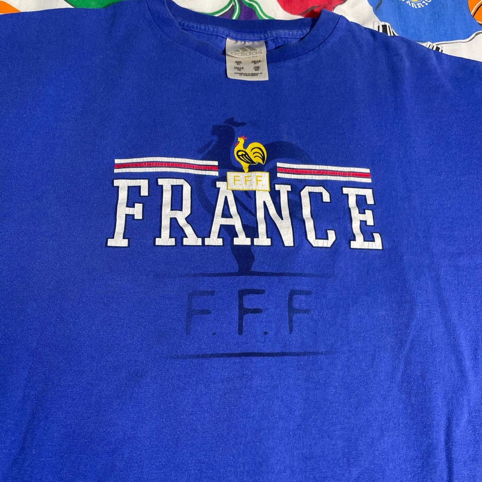 Adidas × Vintage Vintage Adidas France FFF FIFA World Cup MLS Soccer Tee Size US XL / EU 56 / 4 - 3 Thumbnail