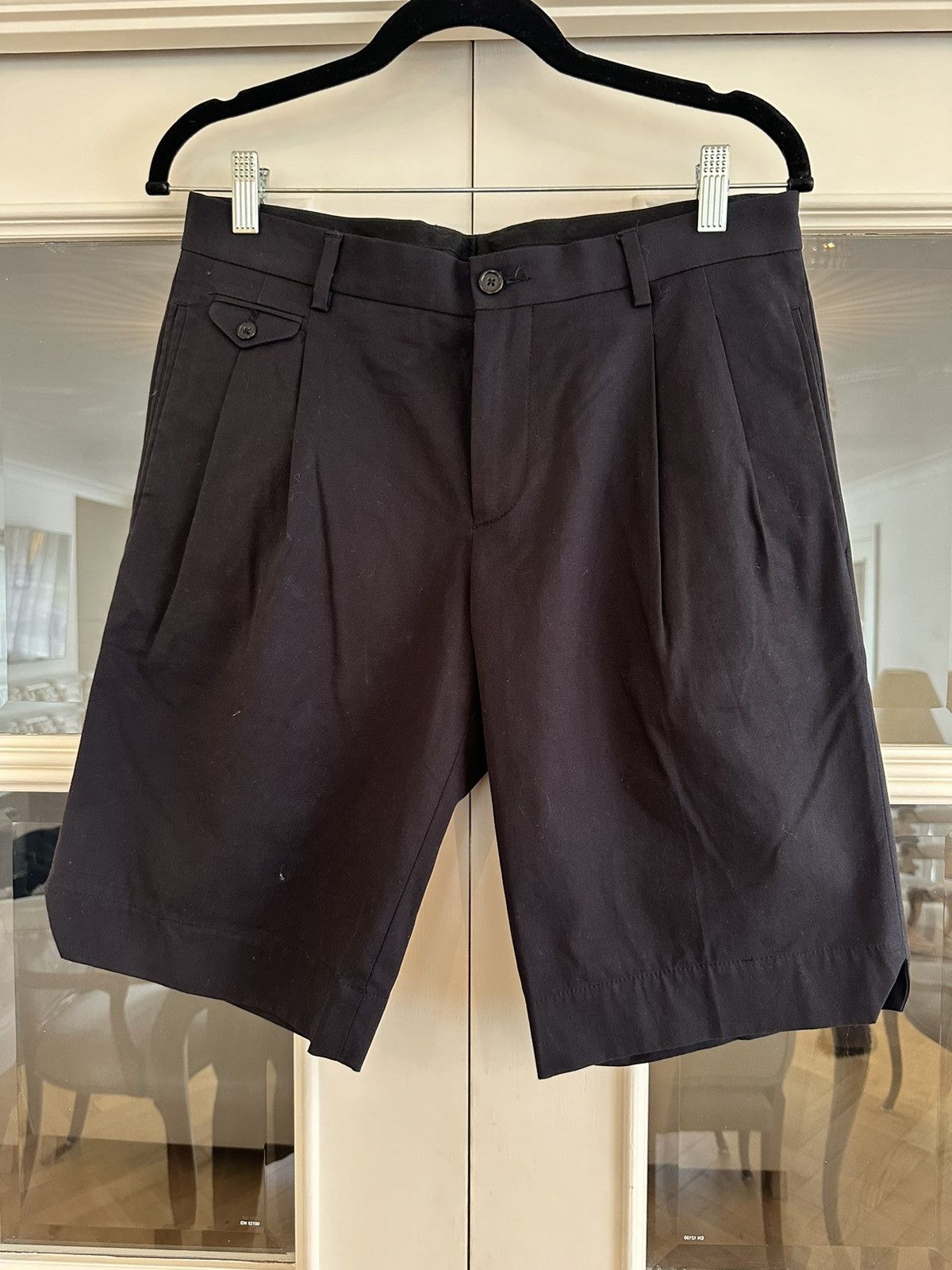 Dolce & Gabbana Dark Navy pleated cotton shorts Size US 30 / EU 46 - 1 Thumbnail