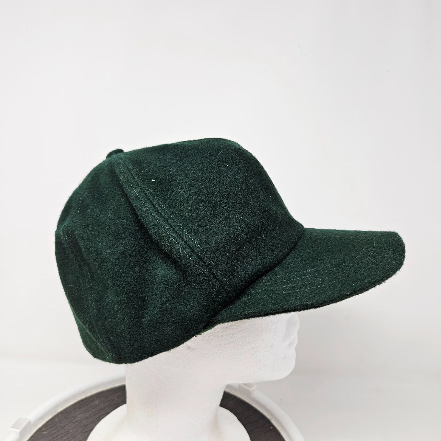 Vintage VINTAGE Green Wool Trapper Hat Mens Wool Trapper Hat M Green Hunting Winter Ear Flap Made in USA 80s Size ONE SIZE - 5 Thumbnail