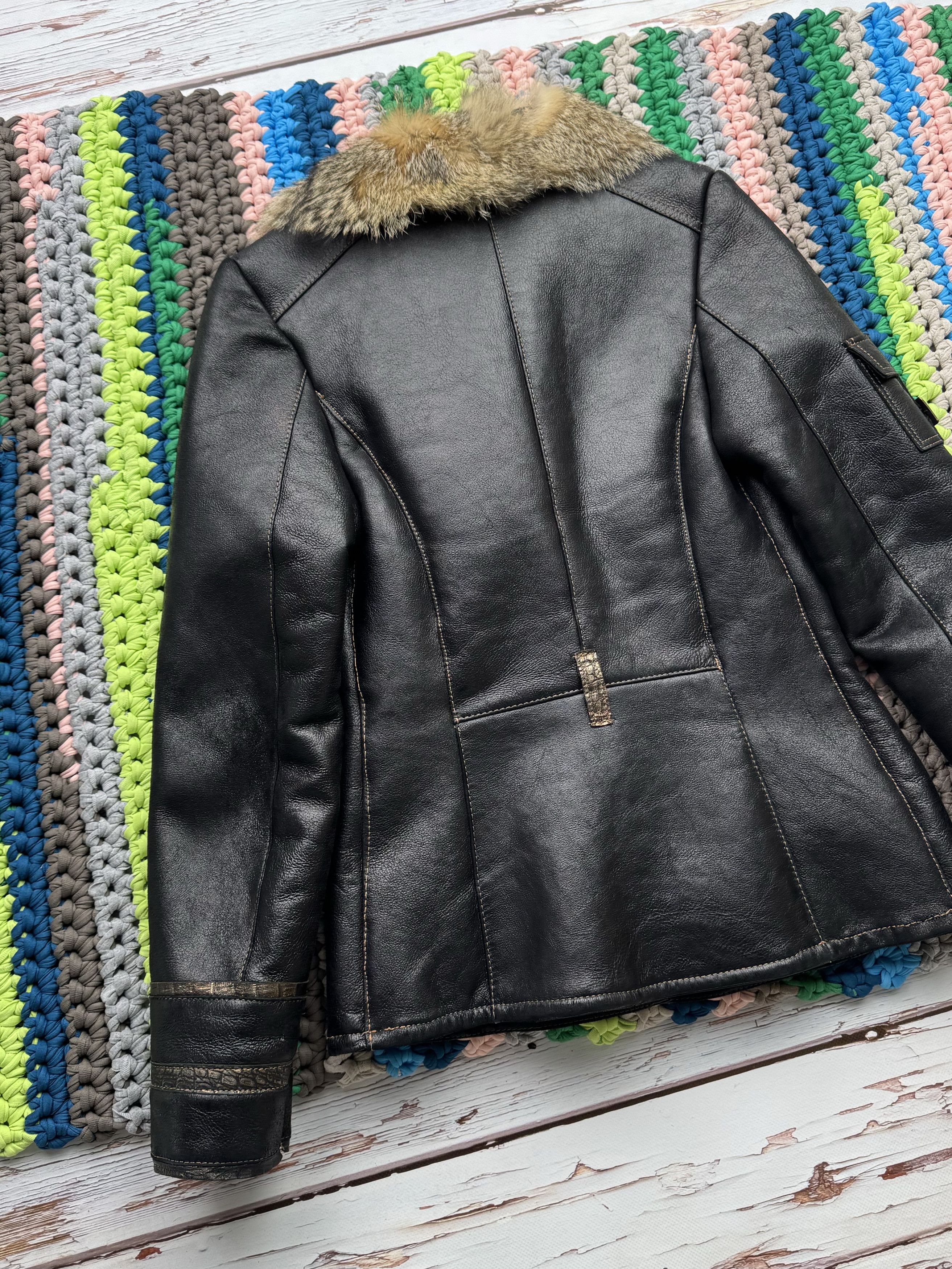 Japanese Brand Vintage Real Sheepskin Coat With Real Neck (V213)D15 Size XS / US 0-2 / IT 36-38 - 12 Thumbnail