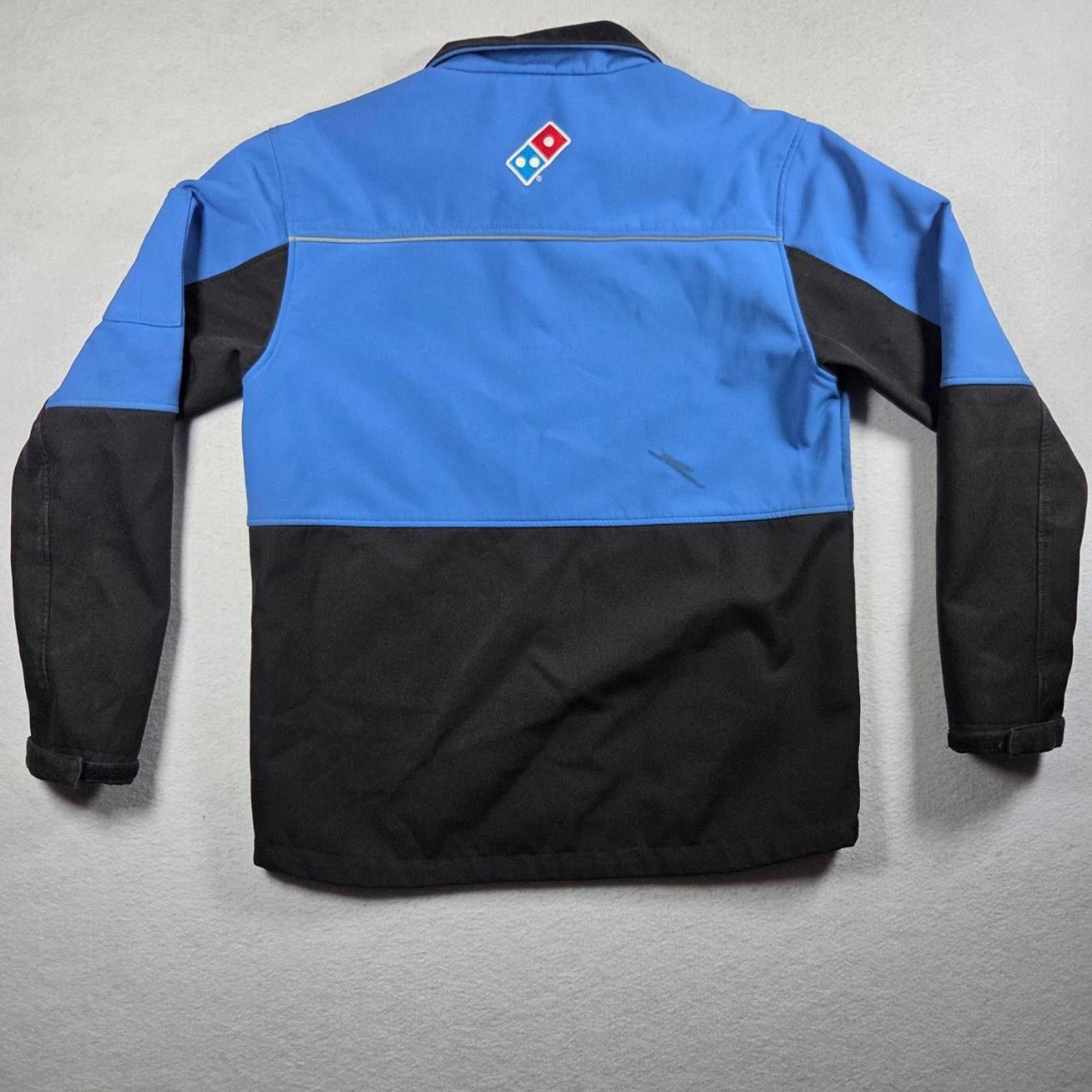 Other Domino's Pizza Rain Jacket Medium Blue Black Softshell Size ONE SIZE - 3 Thumbnail