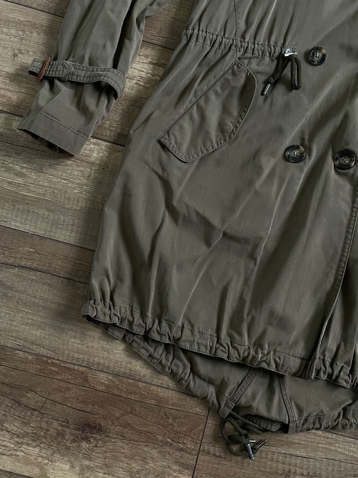 Moncler Moncler Womens Tariec Cotton Military Olive Parka Jacket Size L / US 10 / IT 46 - 5 Thumbnail