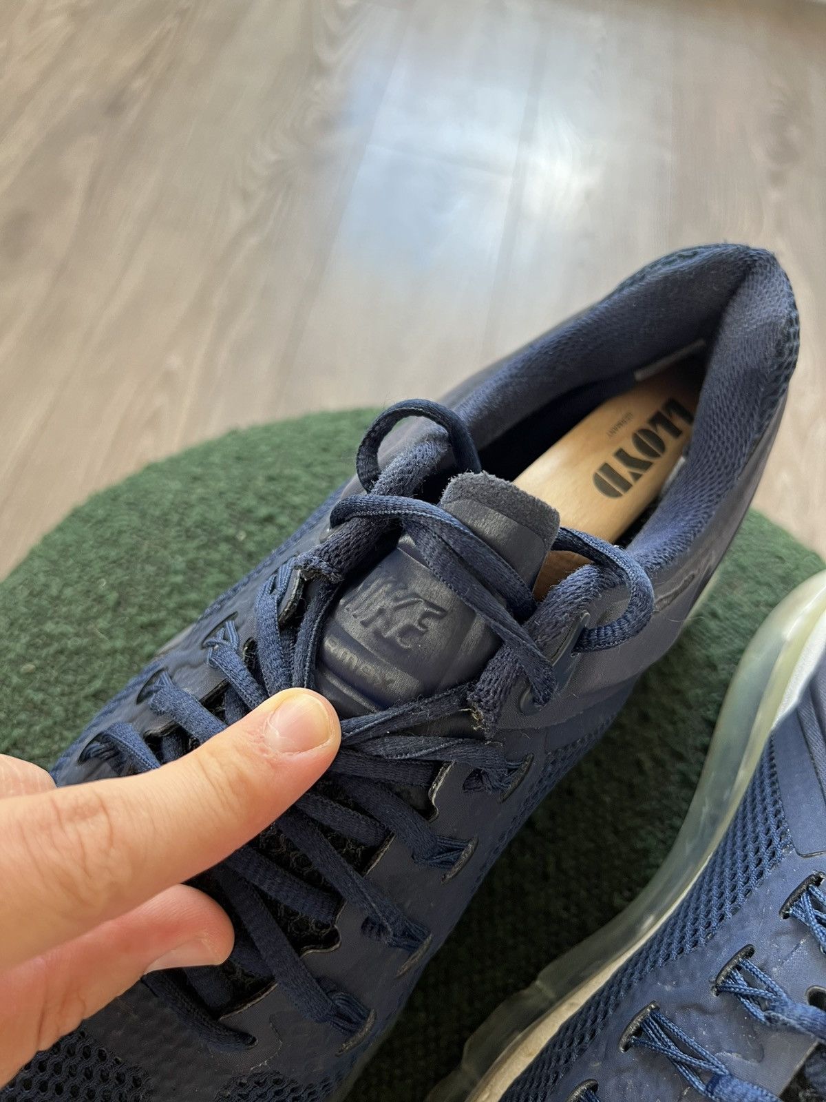 Nike ‼️Vintage Nike Air Max Waffle Skin 2013 Deep Blue Sneakers‼️ Size US 10 / EU 43 - 13 Thumbnail