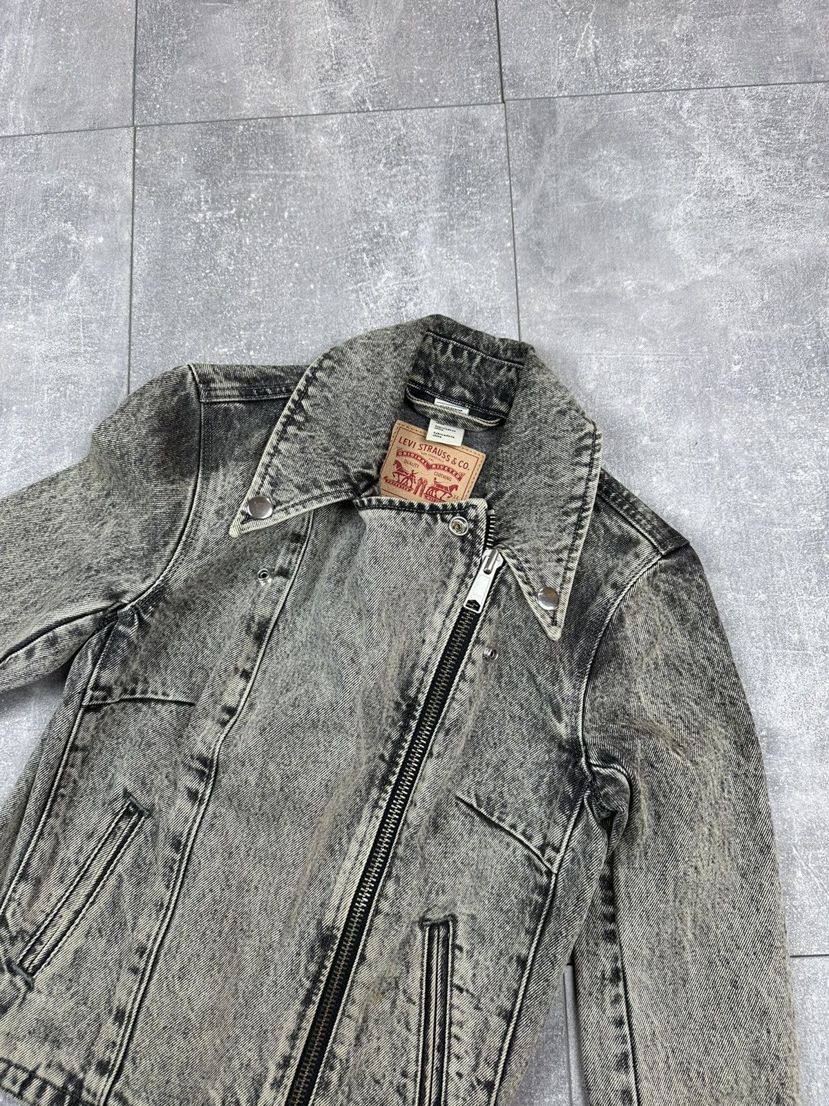 Levi's Levis Women’s Denim Rider Retro Silver Jacket Size XS / US 0-2 / IT 36-38 - 5 Thumbnail