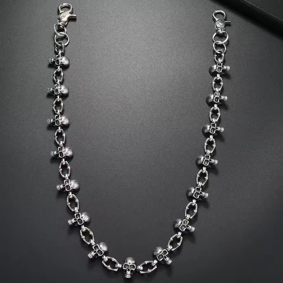 Jewelry gothic cross wallet chain vintage silver pocket Size ONE SIZE - 2 Thumbnail