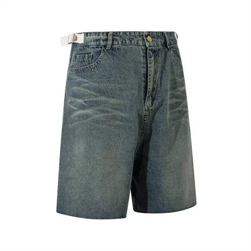 VIBE Washed distressed raw edge men's punk denim shorts Size US 32 / EU 48 - 7 Thumbnail