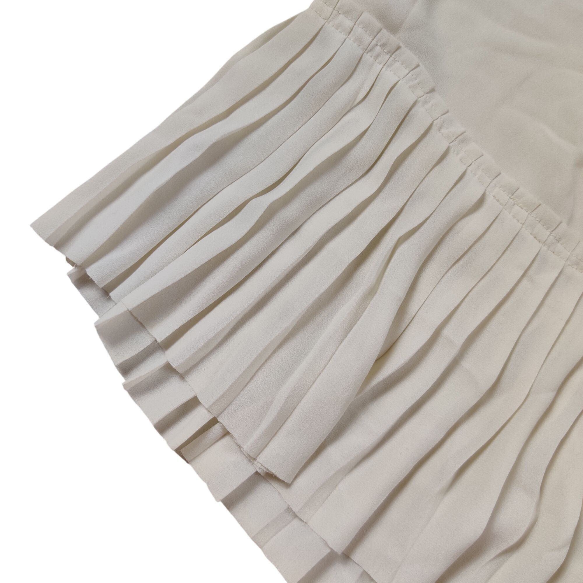 Banana Republic Banana Republic Lace Peplum Blouse Top Cream XS Pleated Fair Size XS / US 0-2 / IT 36-38 - 6 Thumbnail