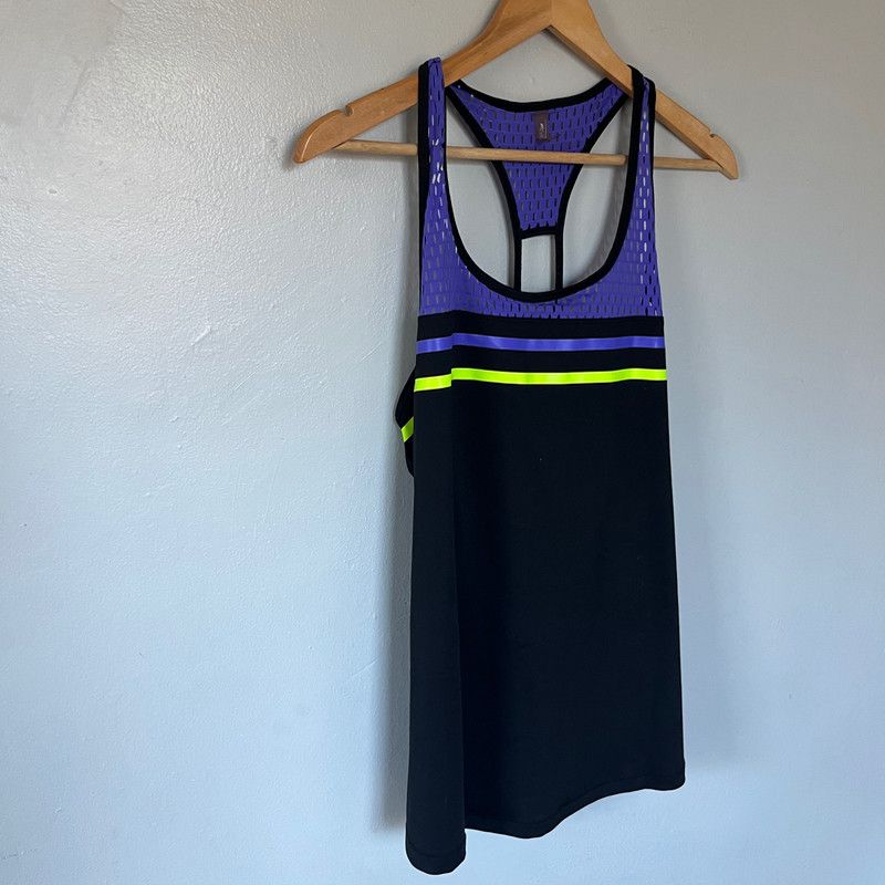 Other MTA Athletic Racerback Tank Top Black Yellow-Green Large Size XL / US 12-14 / IT 48-50 - 2 Thumbnail