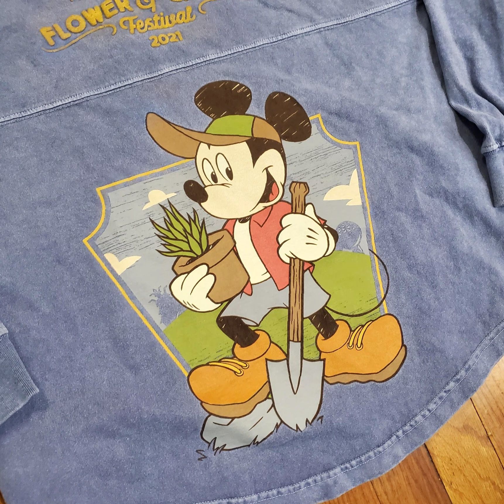 Disney VINTAGE: no — Disney Spirit Jersey Shirt Womens Small Blue Epcot Flower Garden 2021 Mickey Size S / US 4 / IT 40 - 4 Thumbnail