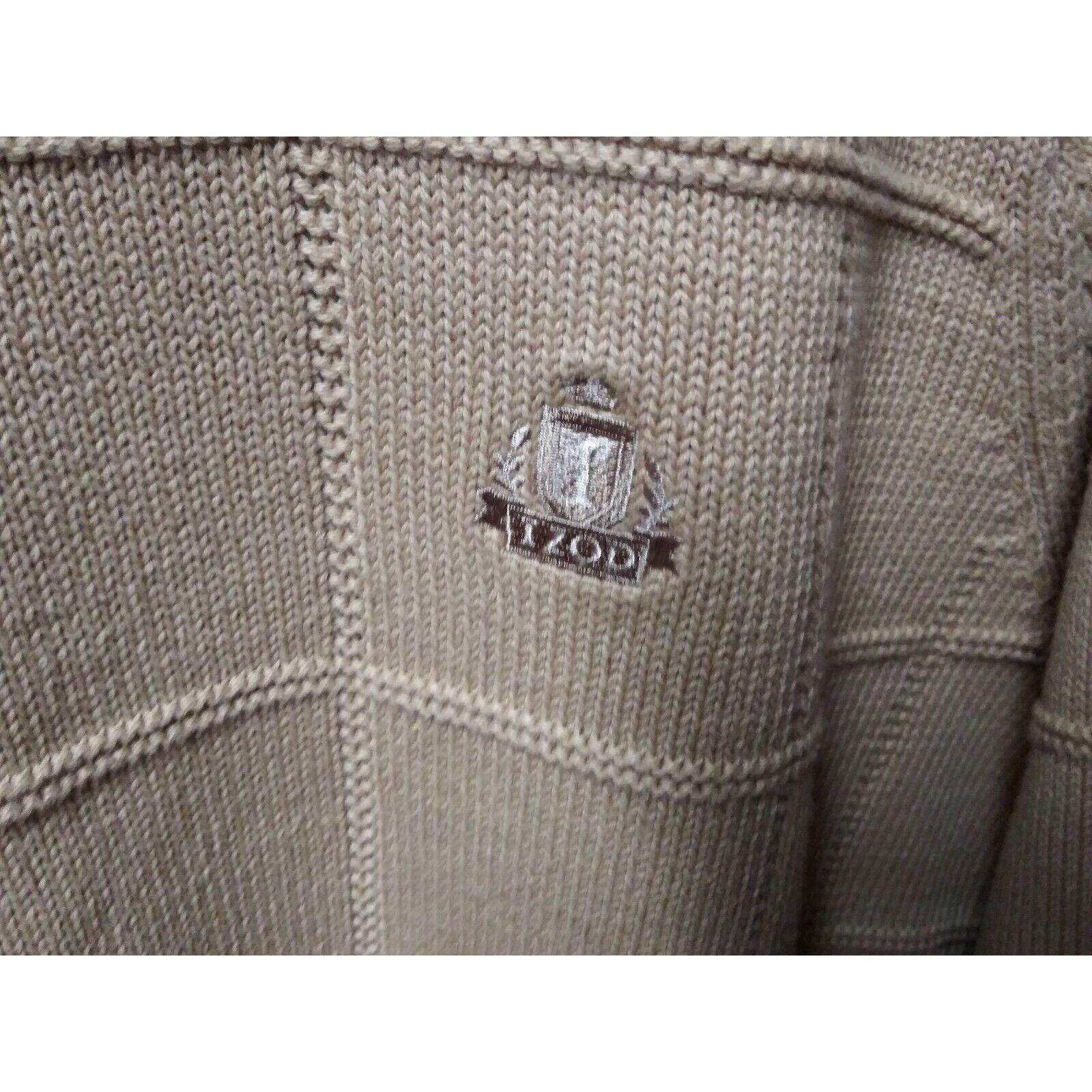 Izod IZOD Sweater Mens Sz L Tan Cotton Knit Pullover Squares Long Size US L / EU 52-54 / 3 - 5 Thumbnail