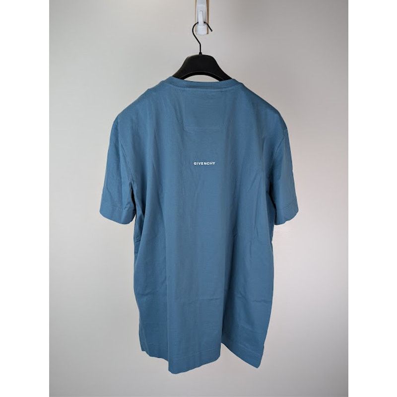 Givenchy o1rshd1 Slim Fit Embroidered Logo T-Shirt in Blue /White 3XL Size US XXL / EU 58 / 5 - 10 Thumbnail