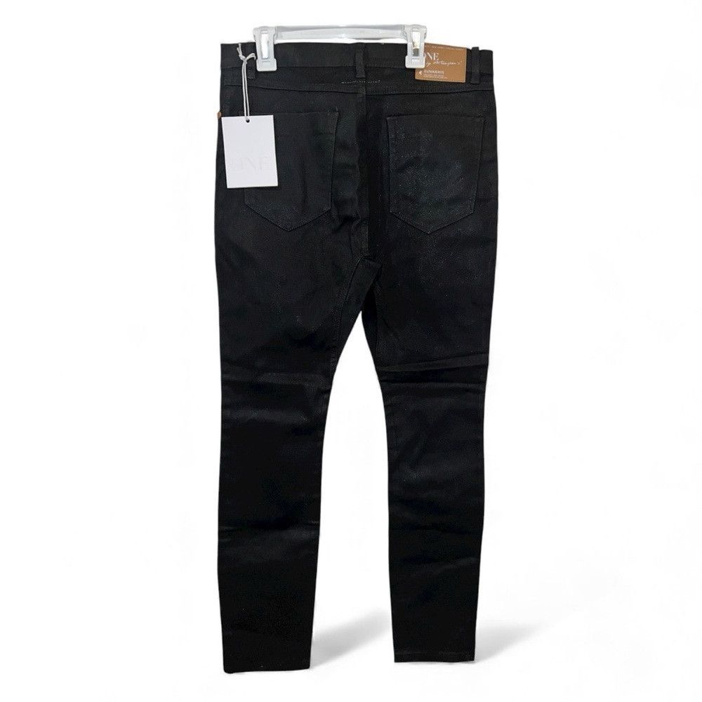 One Teaspoon One Teaspoon Wet Look Runaways Jeans NWT Size 29 Black Coat Size 29" - 3 Thumbnail