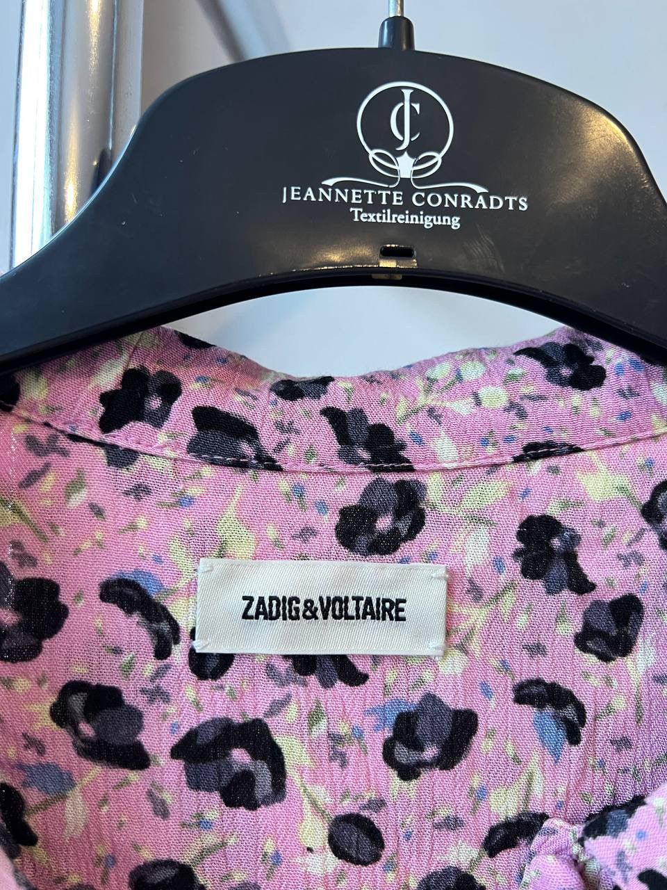 Zadig & Voltaire ZADIG&VOLTAIRE RASPAIL PRINT PINK FLOWERS ART DRESS SIZE S Size S / US 4 / IT 40 - 6 Thumbnail