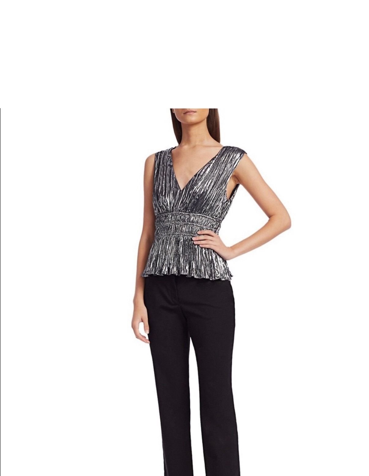 Ramy Brook NWT Ramy brook Metallic Grey exclusive Burgam top/S Size XS / US 0-2 / IT 36-38 - 1 Thumbnail