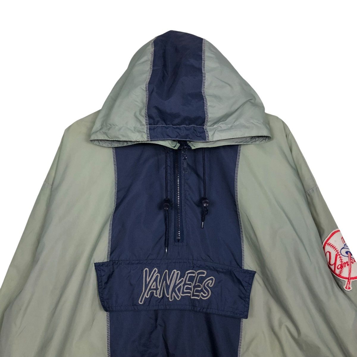 New York Yankees 🔥VINTAGE LIGHT JACKET ANORAK PULL OVER STARTER NY YANKEES Size US L / EU 52-54 / 3 - 5 Thumbnail