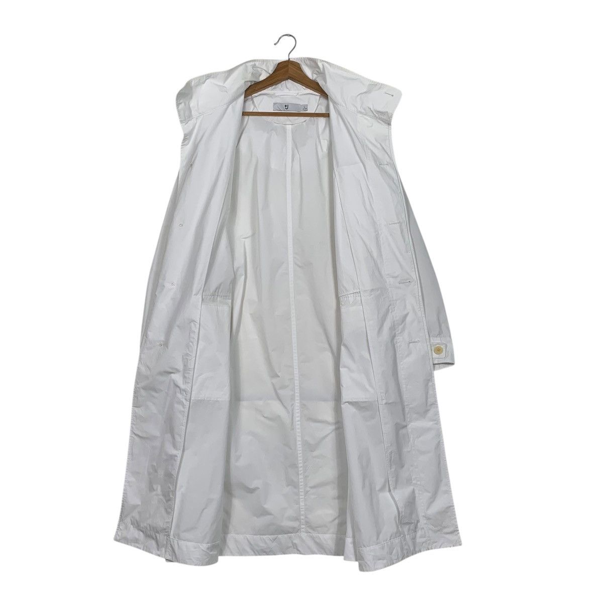 Jil Sander × Uniqlo Uniqlo Jil Sander Pure White Hooded Overcoat Size US L / EU 52-54 / 3 - 13 Thumbnail