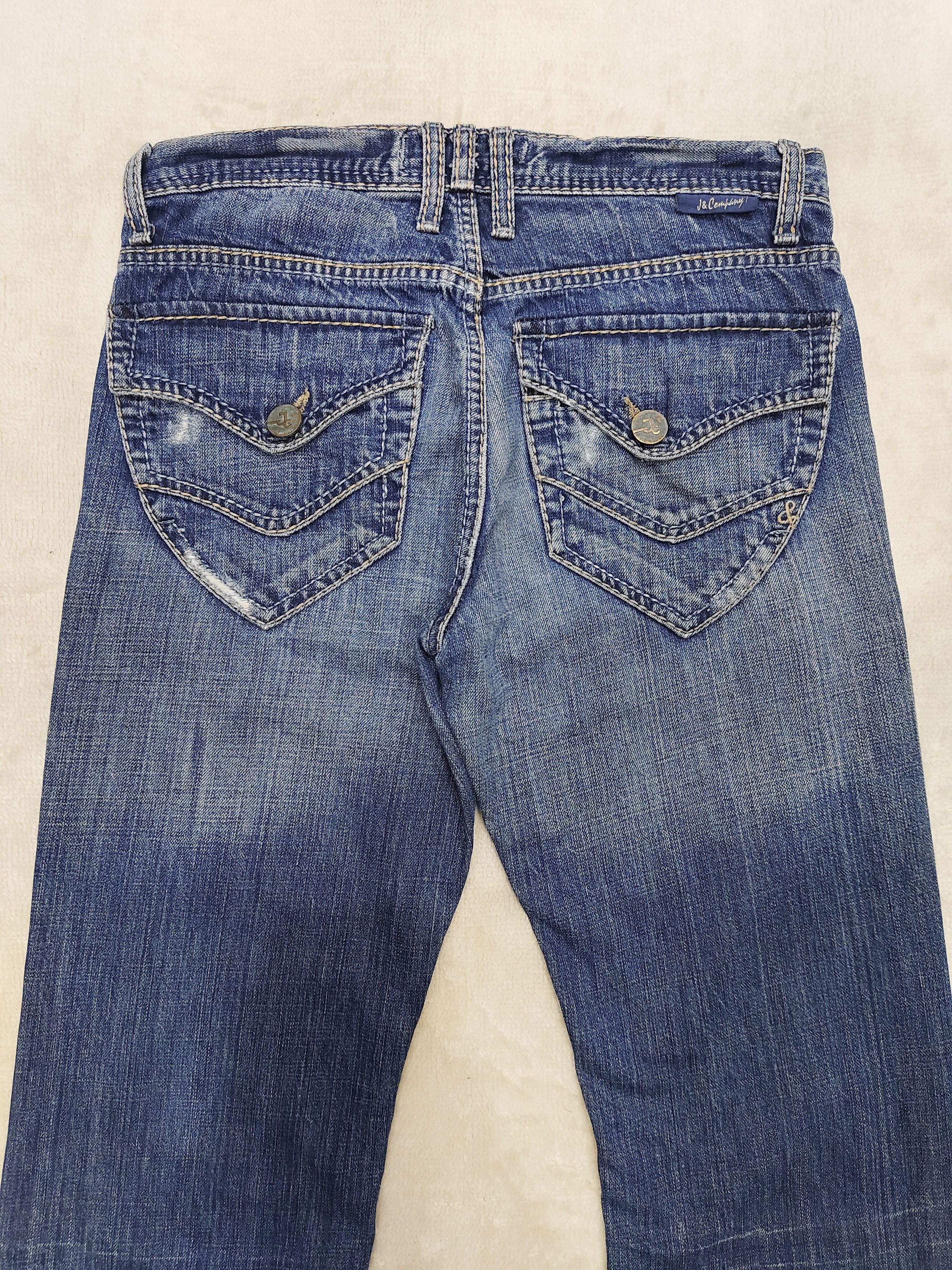 Seditionaries 00s Jefferson & Company❤️‍🔥Wash Distressed Y2K Flare Jeans Size 29" - 2 Thumbnail