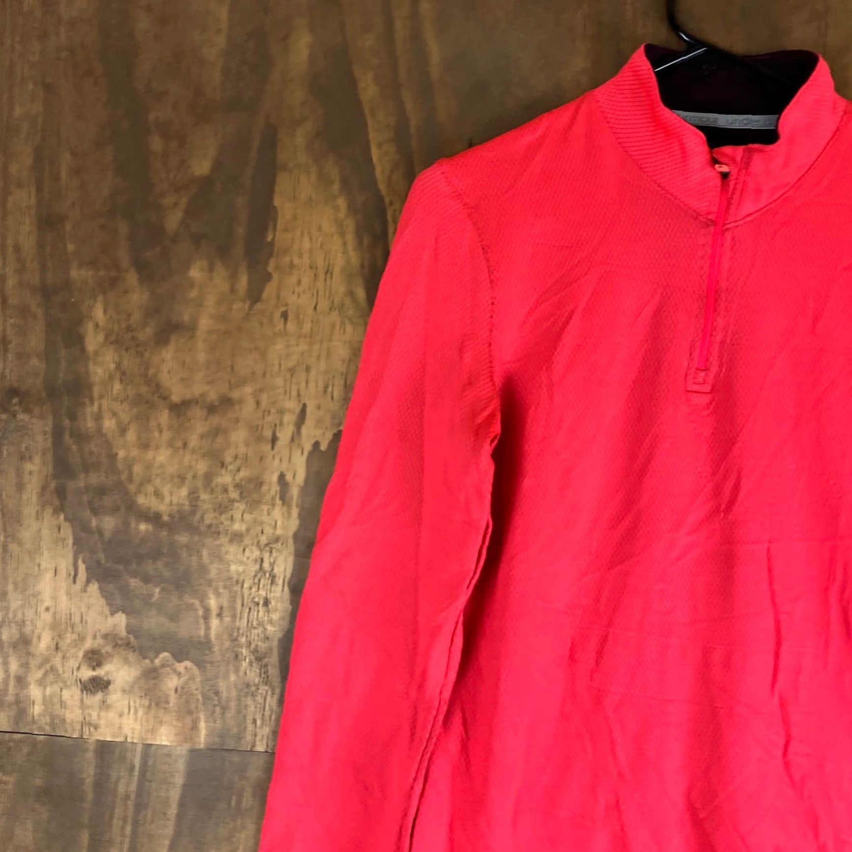 Under Armour Under Armour Womens Sweatshirt Pink 1/4 Zip Heat Gear Fitted Pullover Stretch L Size L / US 10 / IT 46 - 3 Thumbnail