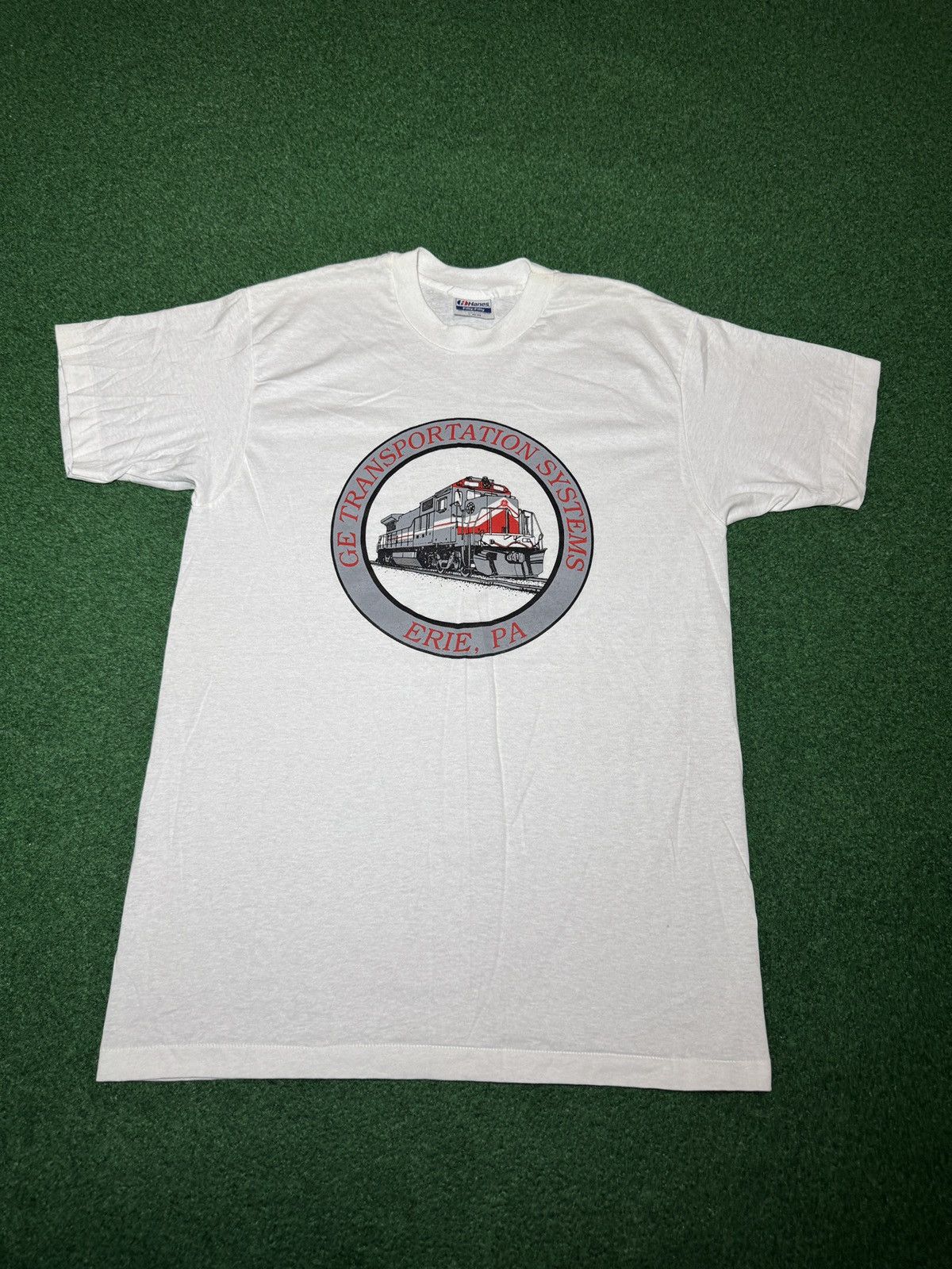 Hanes General Electric Ge Erie Pa 80s 90s Train M/L 20x29 T Shirt Size US L / EU 52-54 / 3 - 1 Thumbnail