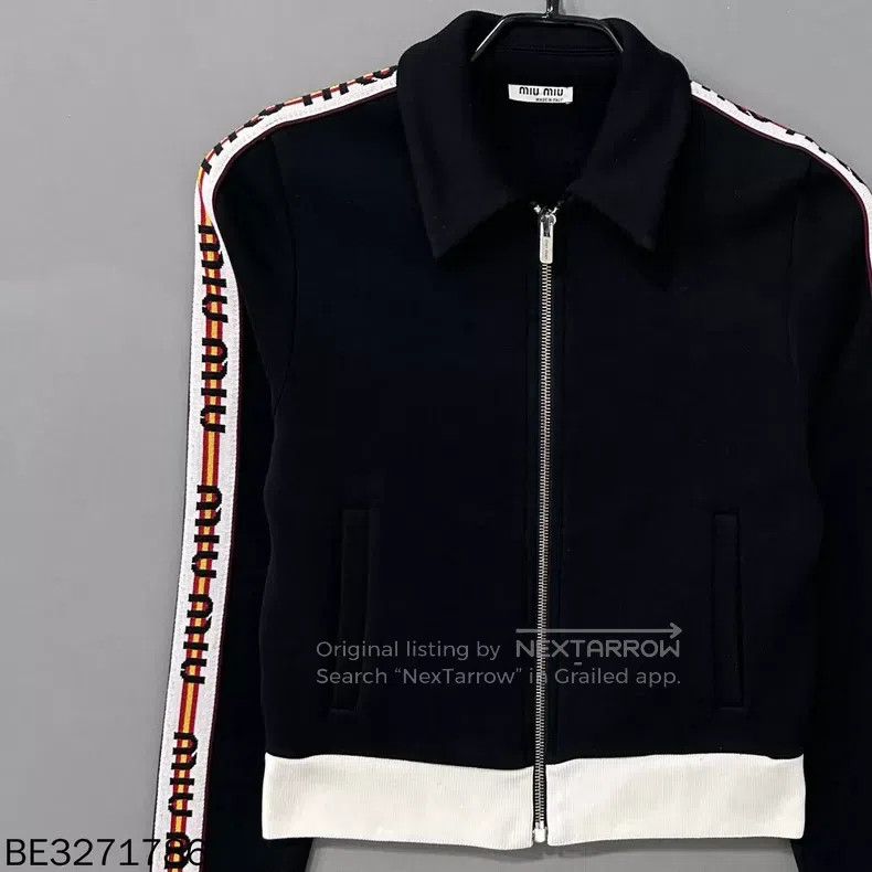 Miu Miu Miu Miu Size M Black string zipper coat Size M / US 6-8 / IT 42-44 - 2 Thumbnail