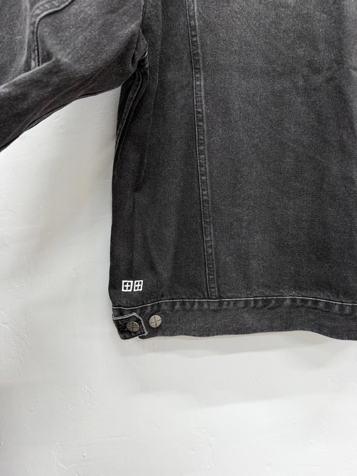 new Ksubi mens oh g jacket medium denim gray black metalik
