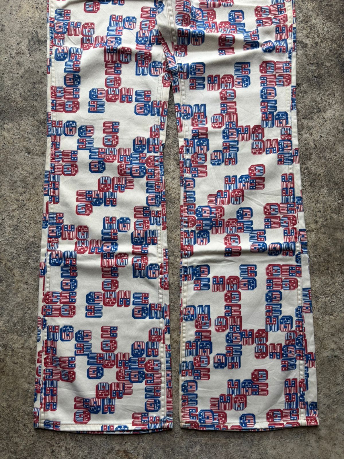 Hysteric Glamour 1990s Hysteric Glamour HG All Over Print Bell Bottom Jeans Size US 29 - 5 Thumbnail