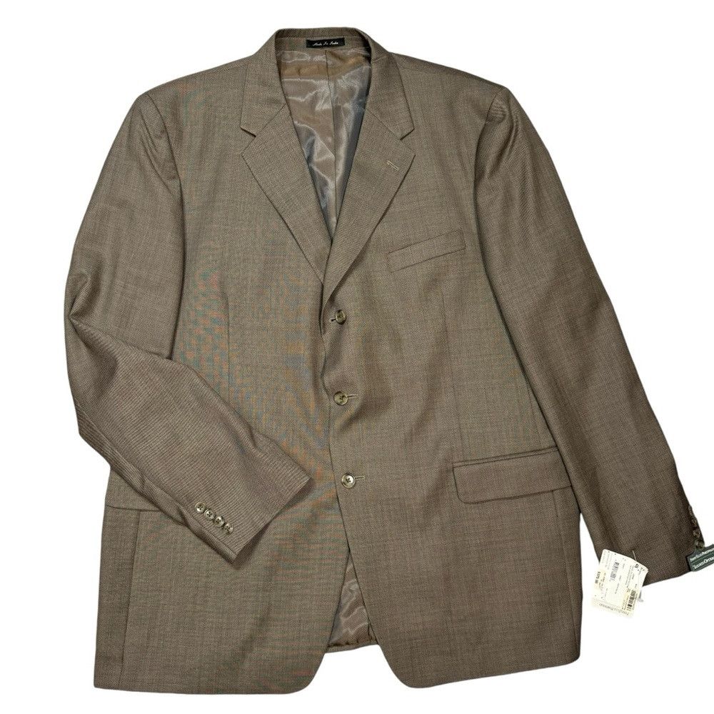 Perry Ellis NWT New Perry Ellis Portfolio Wool Brown Blazer Size 48 L Size 48L - 2 Thumbnail