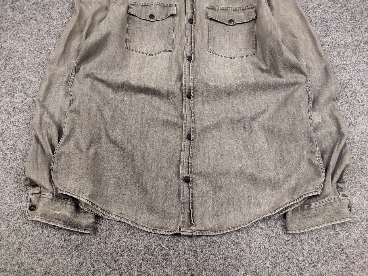 The Kooples The Kooples Jeans Fitted Distressed Button Denim Shirt Size US M / EU 48-50 / 2 - 10 Thumbnail