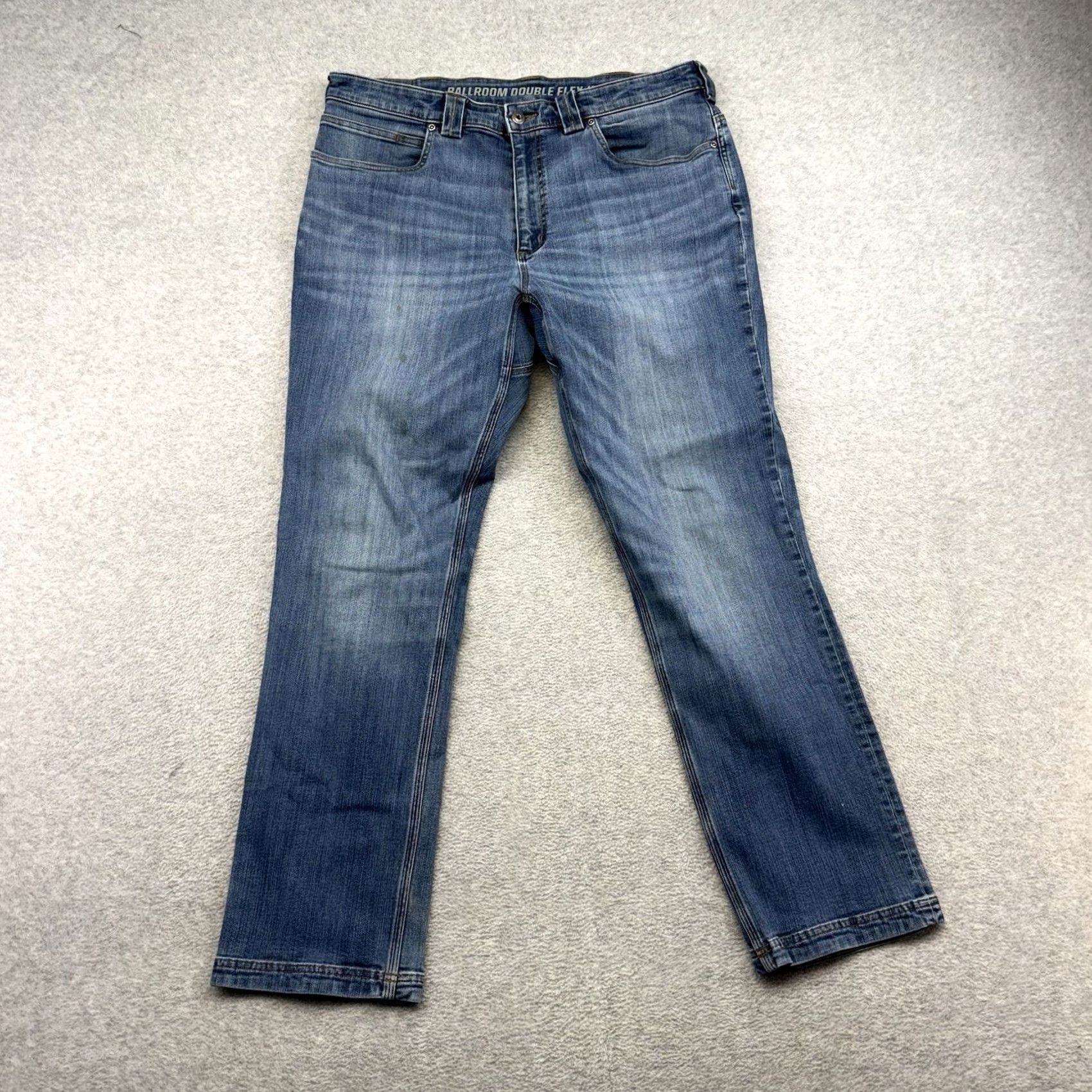 CO Duluth Jeans Mens 38x32 Blue Slim Fit Ballroom Double Flex Jean Size US 38 / EU 54 - 4 Thumbnail