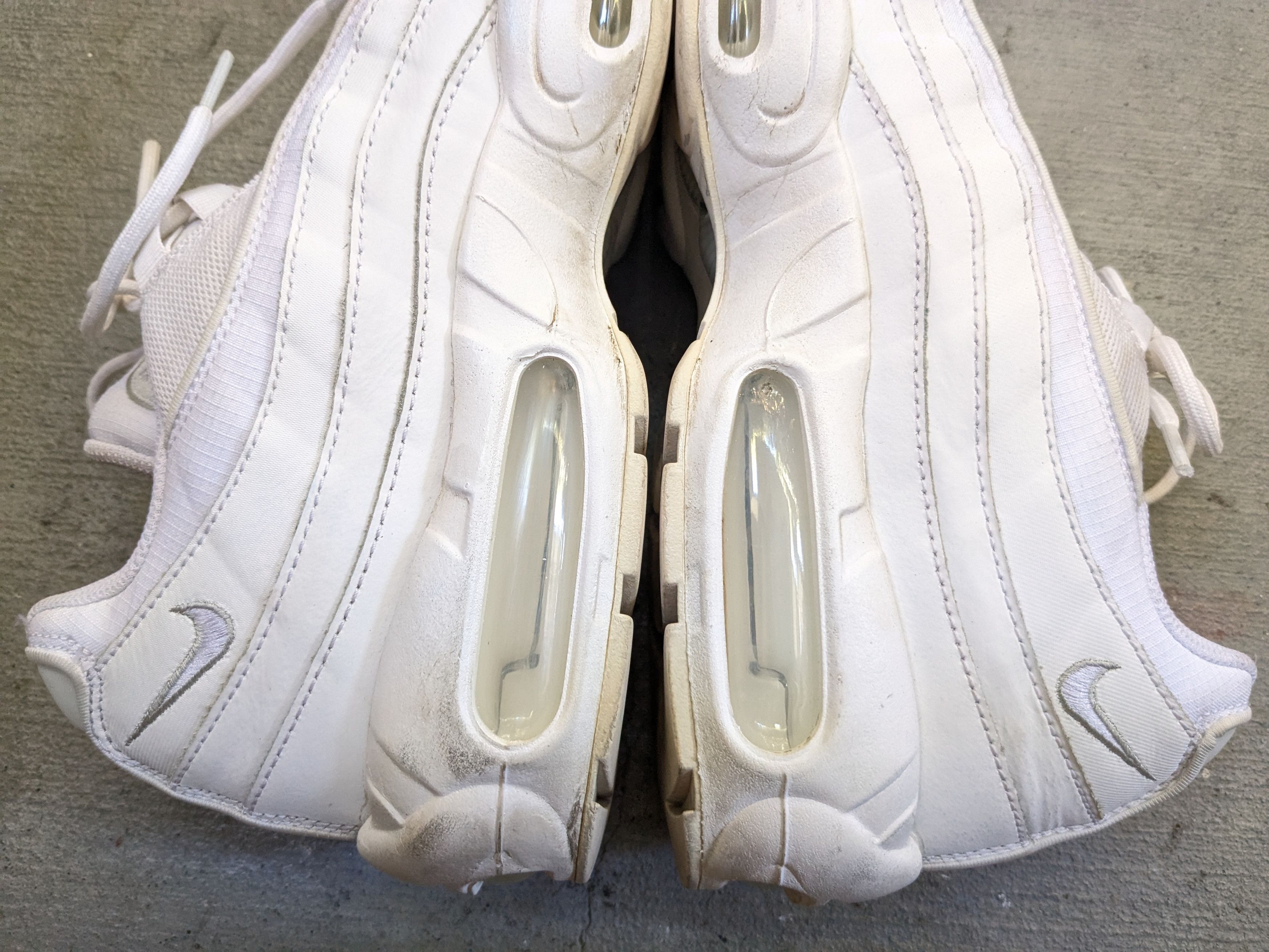 Nike Nike Air Max 95 Essential Triple White Size 11.5 CT1268-100 Size US 11.5 / EU 44-45 - 7 Thumbnail