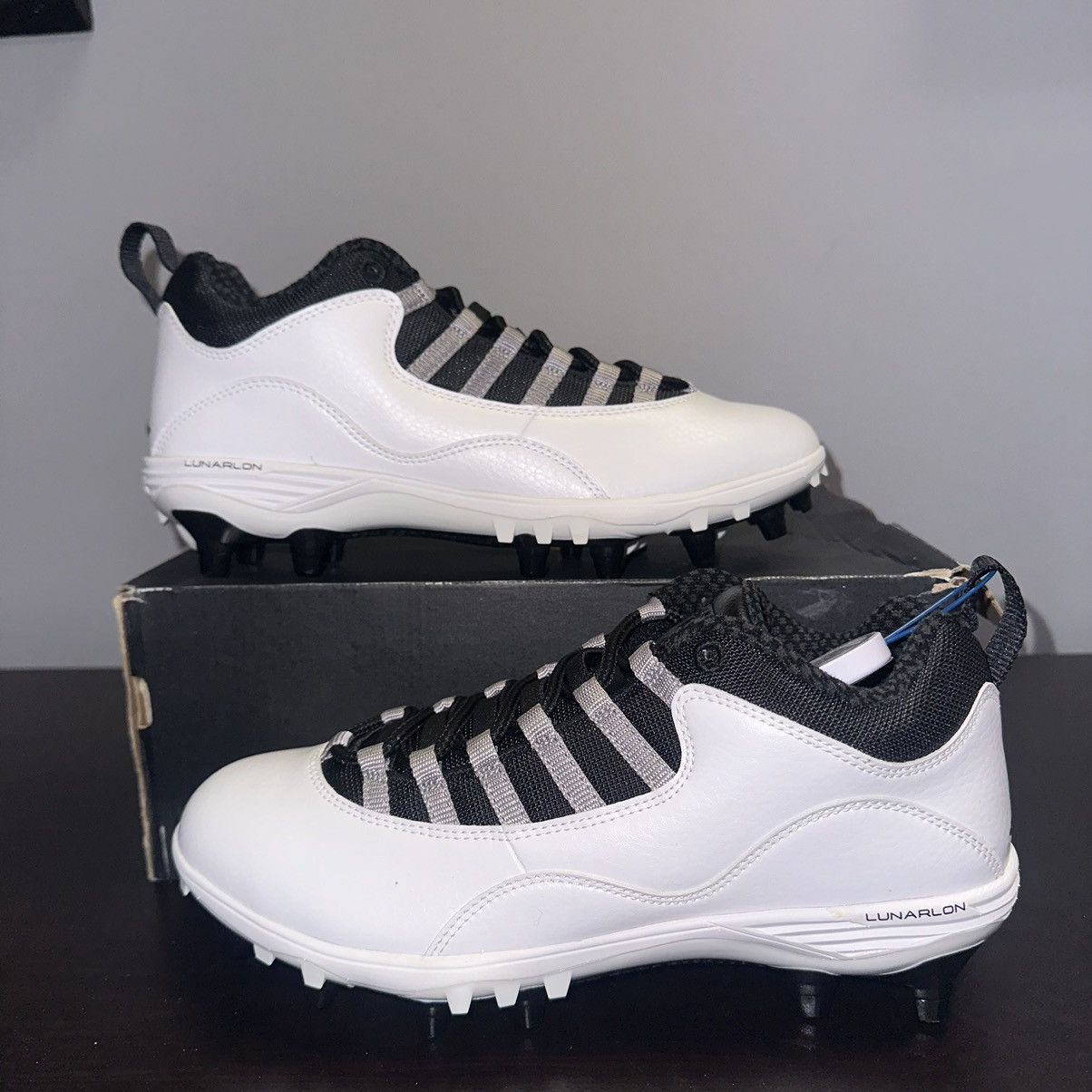 image of Size 8 - Jordan 10 Td Low Steel Gray 2020 Shoes in White, Men's