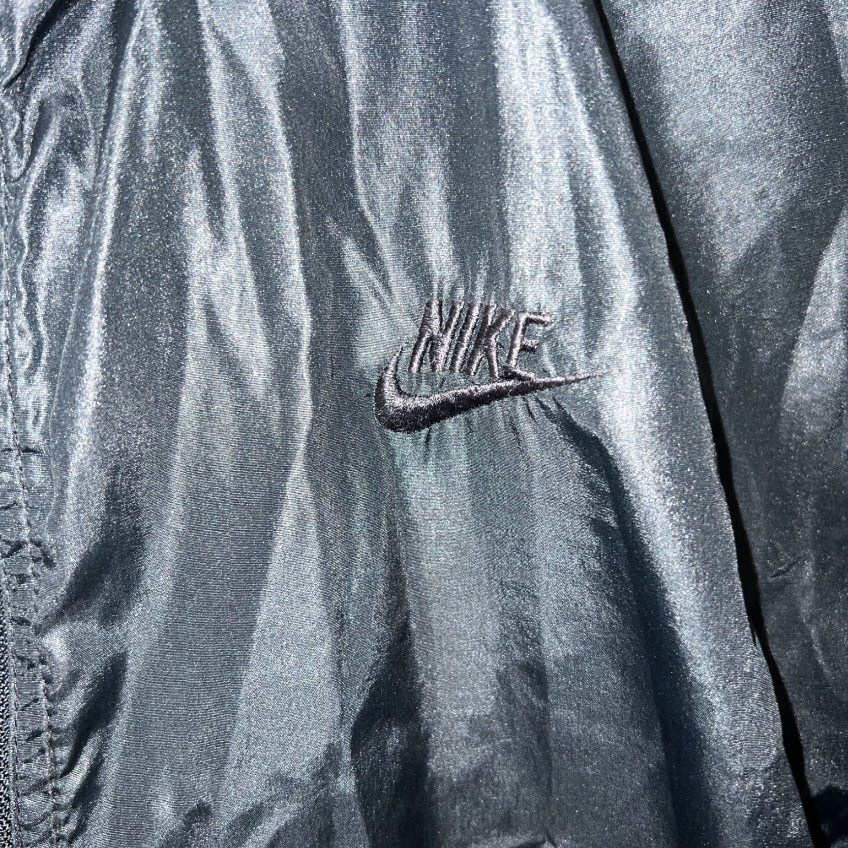Nike VINTAGE 1980s Nike Hooded Blue Rain Windbreaker Jacket Adult Large Mens Size US L / EU 52-54 / 3 - 3 Thumbnail