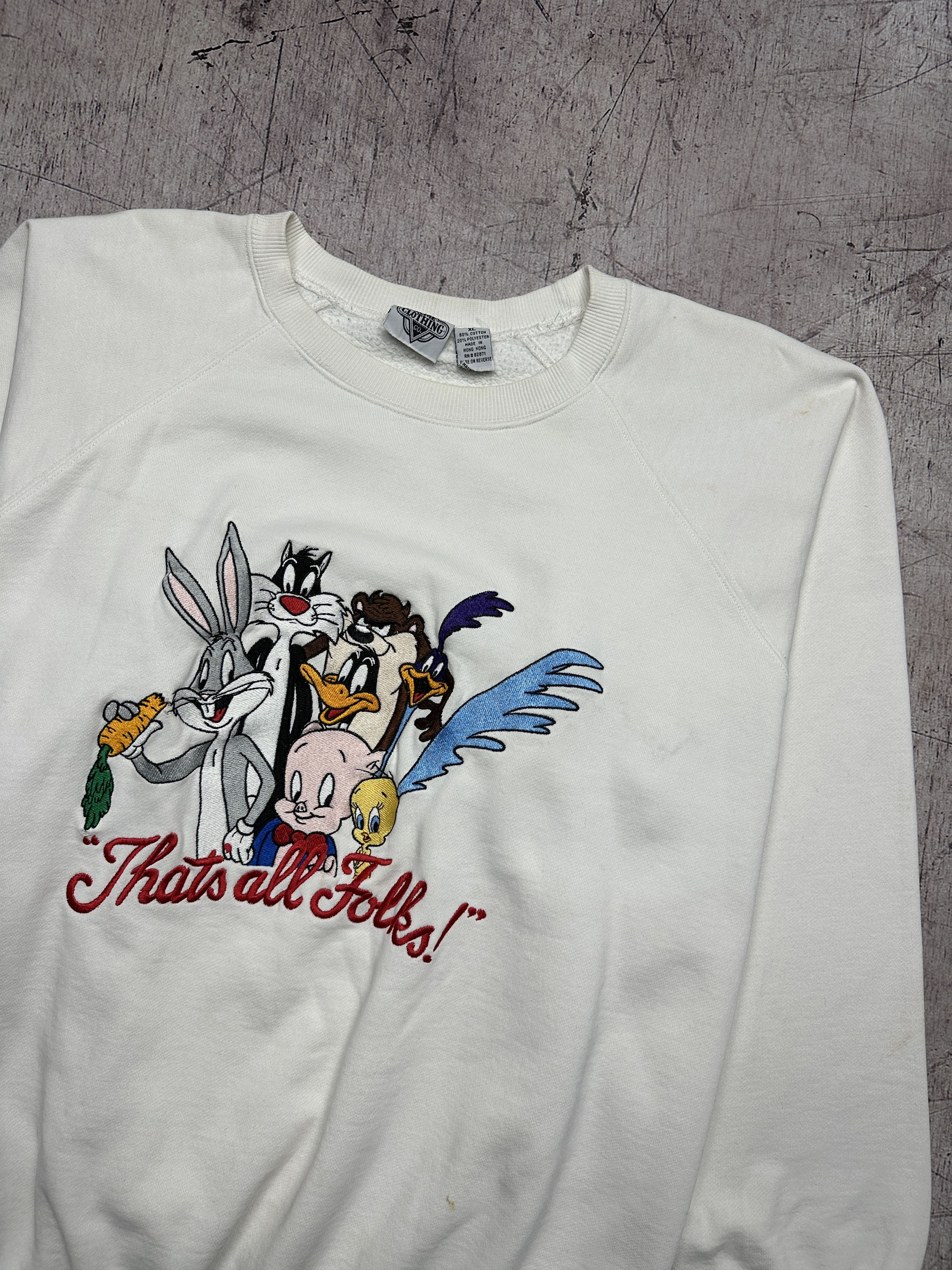 Cartoon Network × Vintage × Warner Bros Looney Tunes 1993 Vintage Sweatshirt Size US XL / EU 56 / 4 - 2 Thumbnail