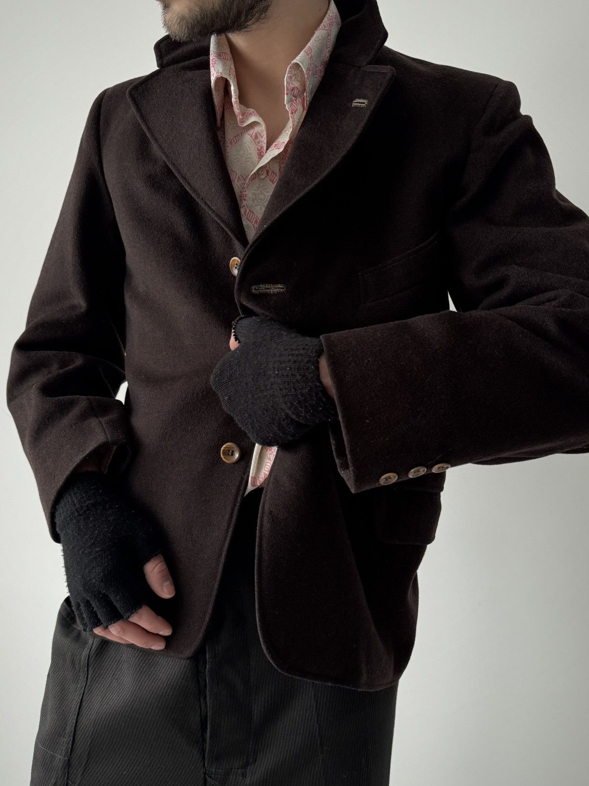 Vintage Vintage 1930s German Work Wool Brown Jacket Size US M / EU 48-50 / 2 - 2 Thumbnail