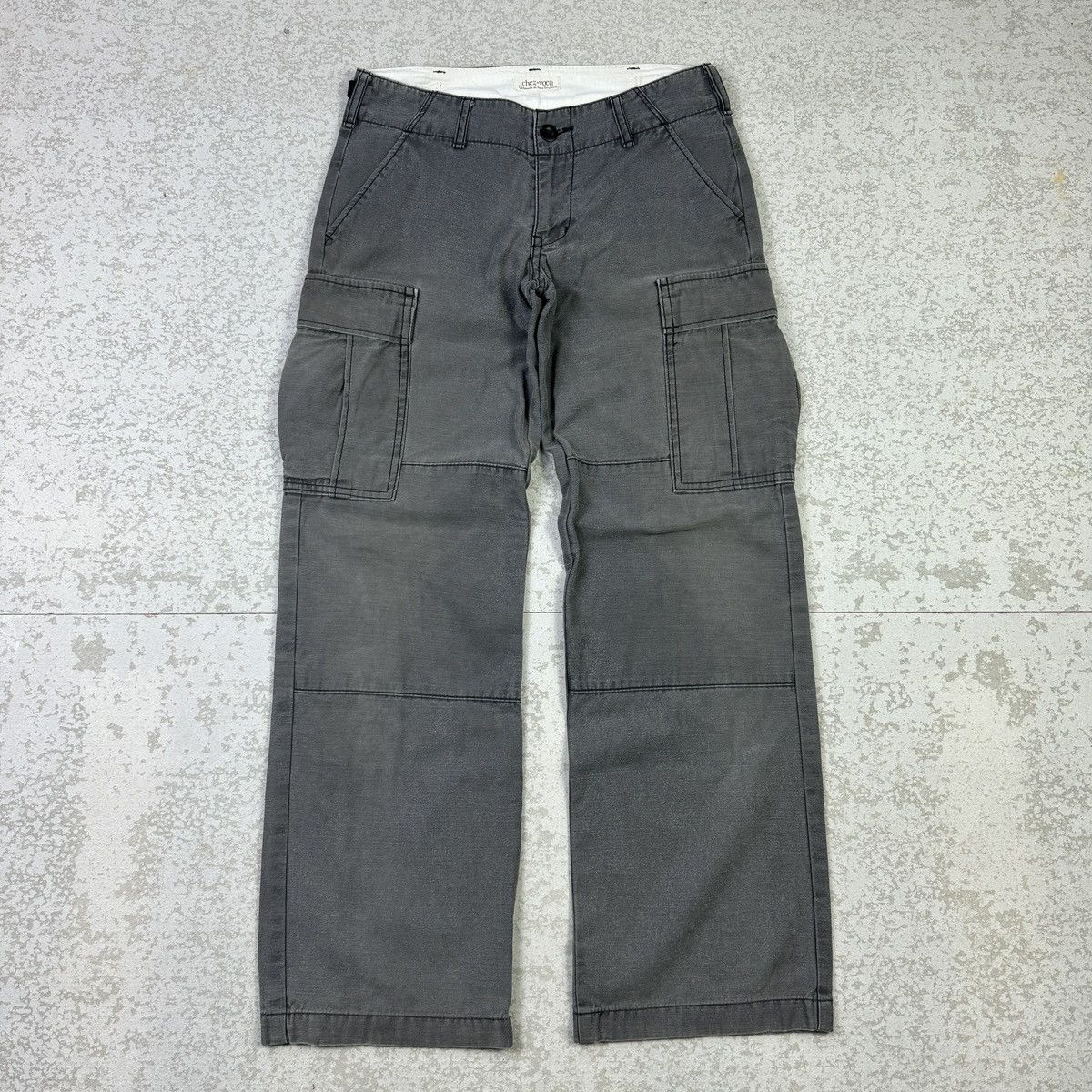Japanese Brand chez-voeu Faded Cargo Pants Japanese Brand Size US 29 - 1 Thumbnail
