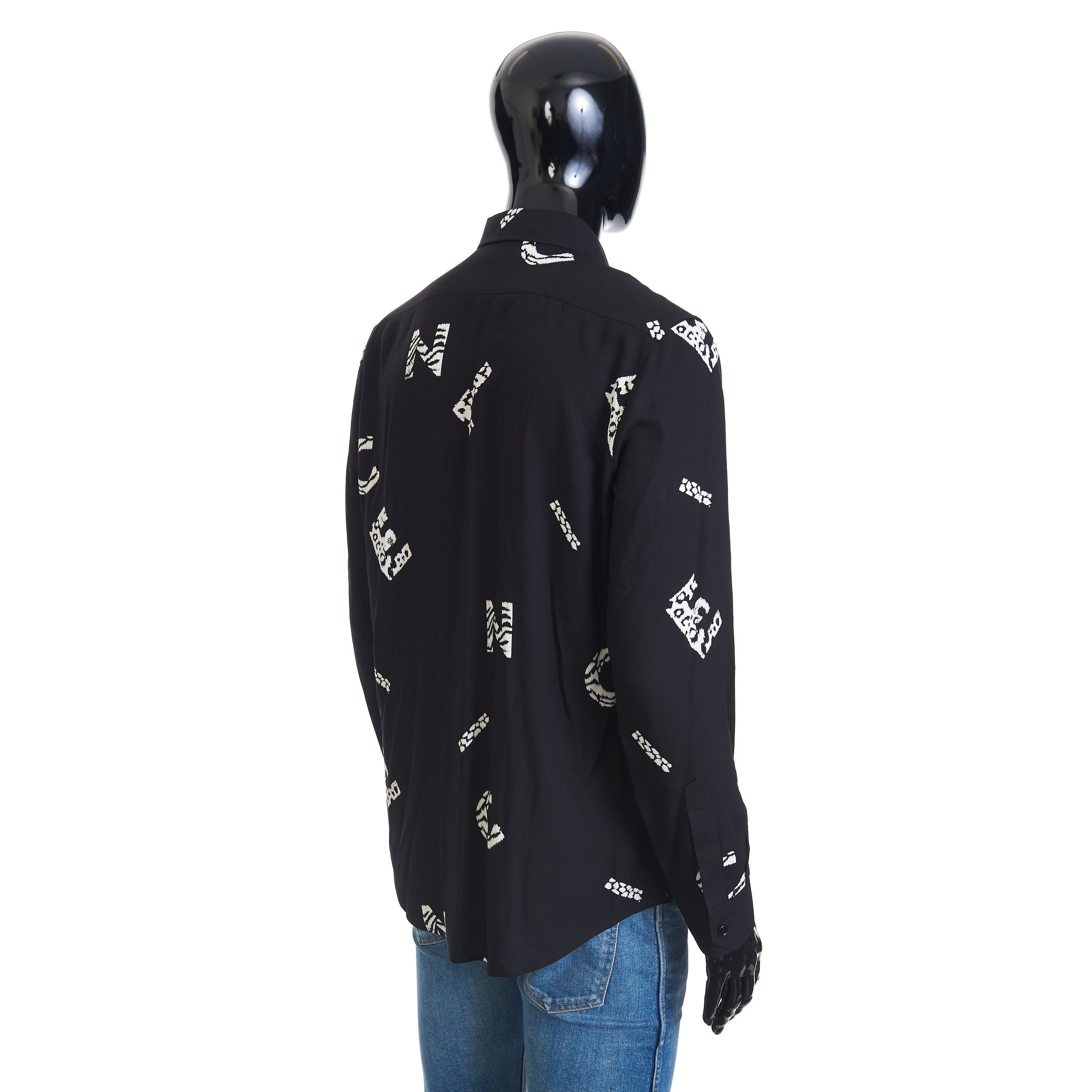 Celine Letter Logo Print Shirt With Drugstore Collar Size US M / EU 48-50 / 2 - 6 Thumbnail