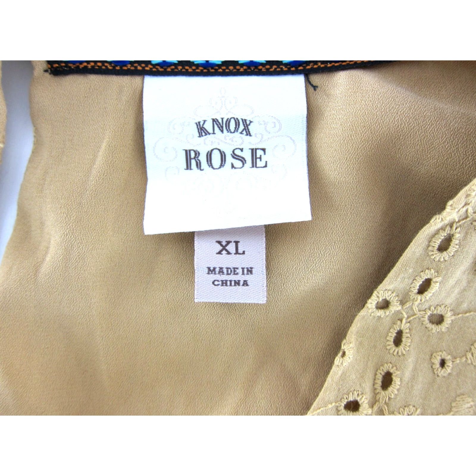 Vintage Knox Rose Cotton Brown Floral Cap Sleeve Empire Waist Smock Dress XL Size XL / US 12-14 / IT 48-50 - 3 Thumbnail