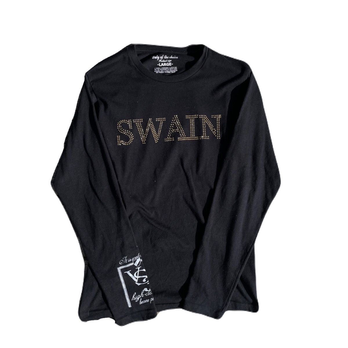 If Six Was Nine 2000s Japanese archive Vkei Rhinestone Long Sleeve Tee Y2K Size US XS / EU 42 / 0 - 2 Thumbnail