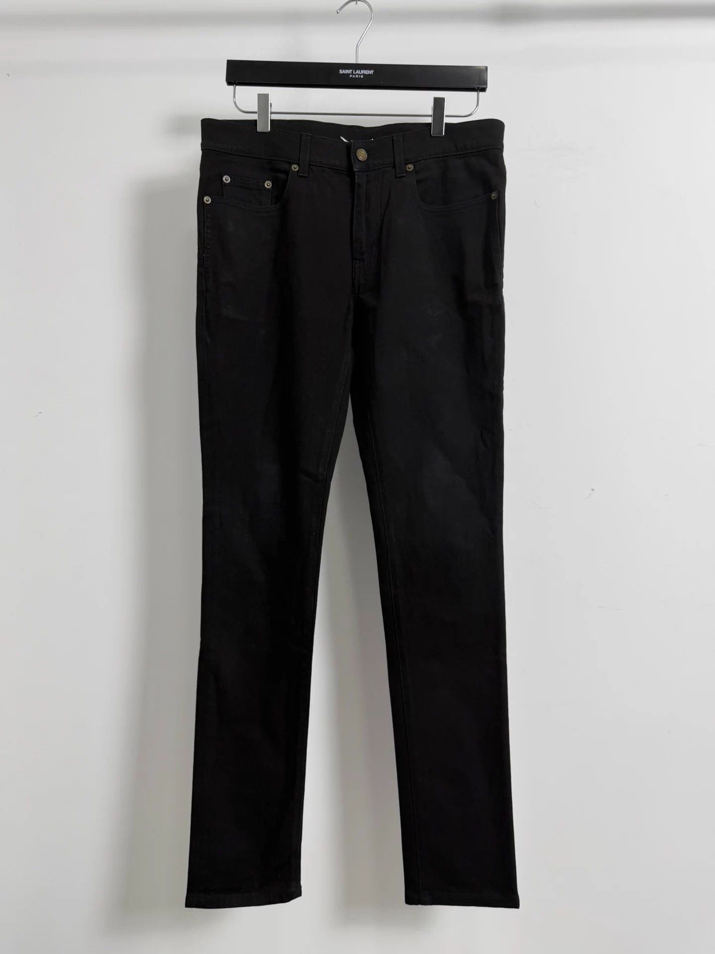 Saint Laurent Paris SLP 22fw D02 black basic jeans 32 mint Size US 32 / EU 48 - 1 Thumbnail