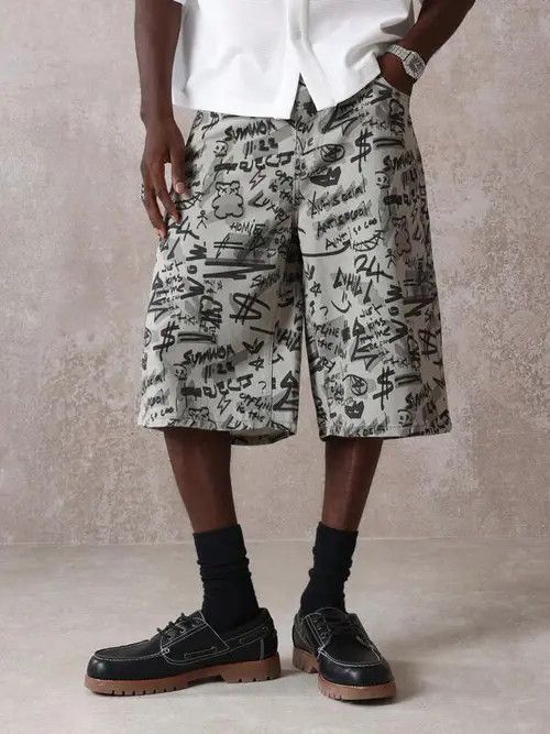 Japanese Brand × Vintage GRAFFITI vintage Y2K denim jorts skate Size US 32 / EU 48 - 4 Thumbnail
