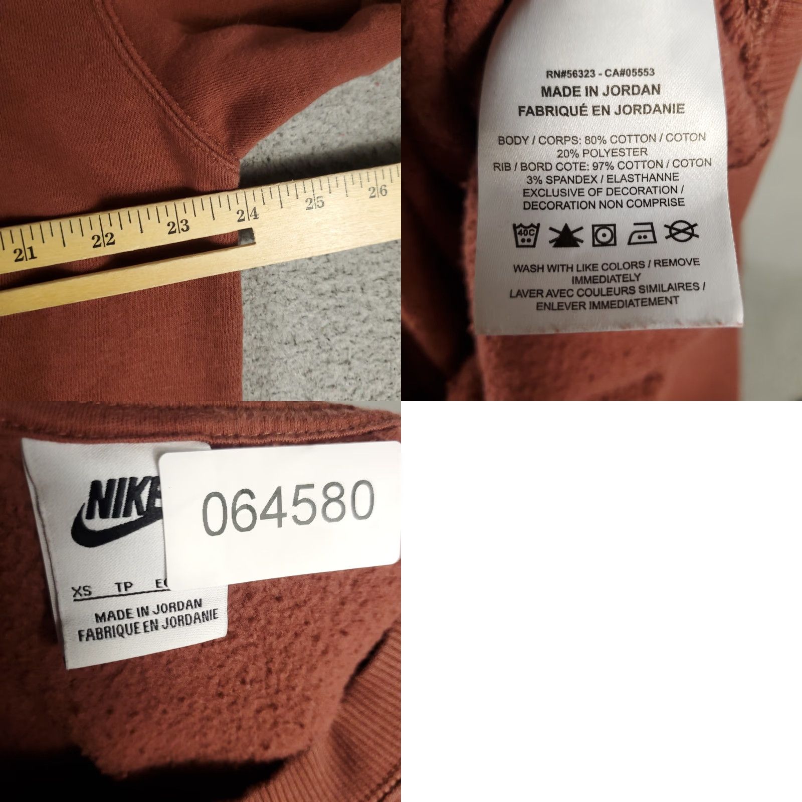 Nike Nike Sweater Mens XS Pullover Crew Neck Long Sleeve Knit - Regular Red Logo Vintage? No, but keep. Size US XS / EU 42 / 0 - 8 Thumbnail