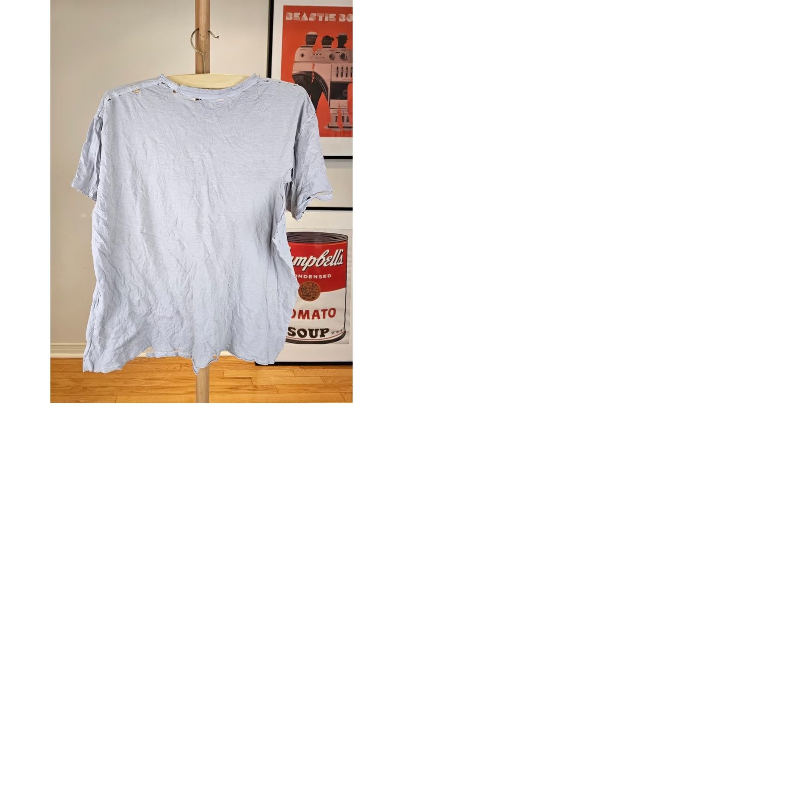 Vintage VINTAGE UNBRANDED DISTRESEED WORN FADED GRUNGE TRASHED T-SHIRT SZ LARGE Size US L / EU 52-54 / 3 - 10 Thumbnail