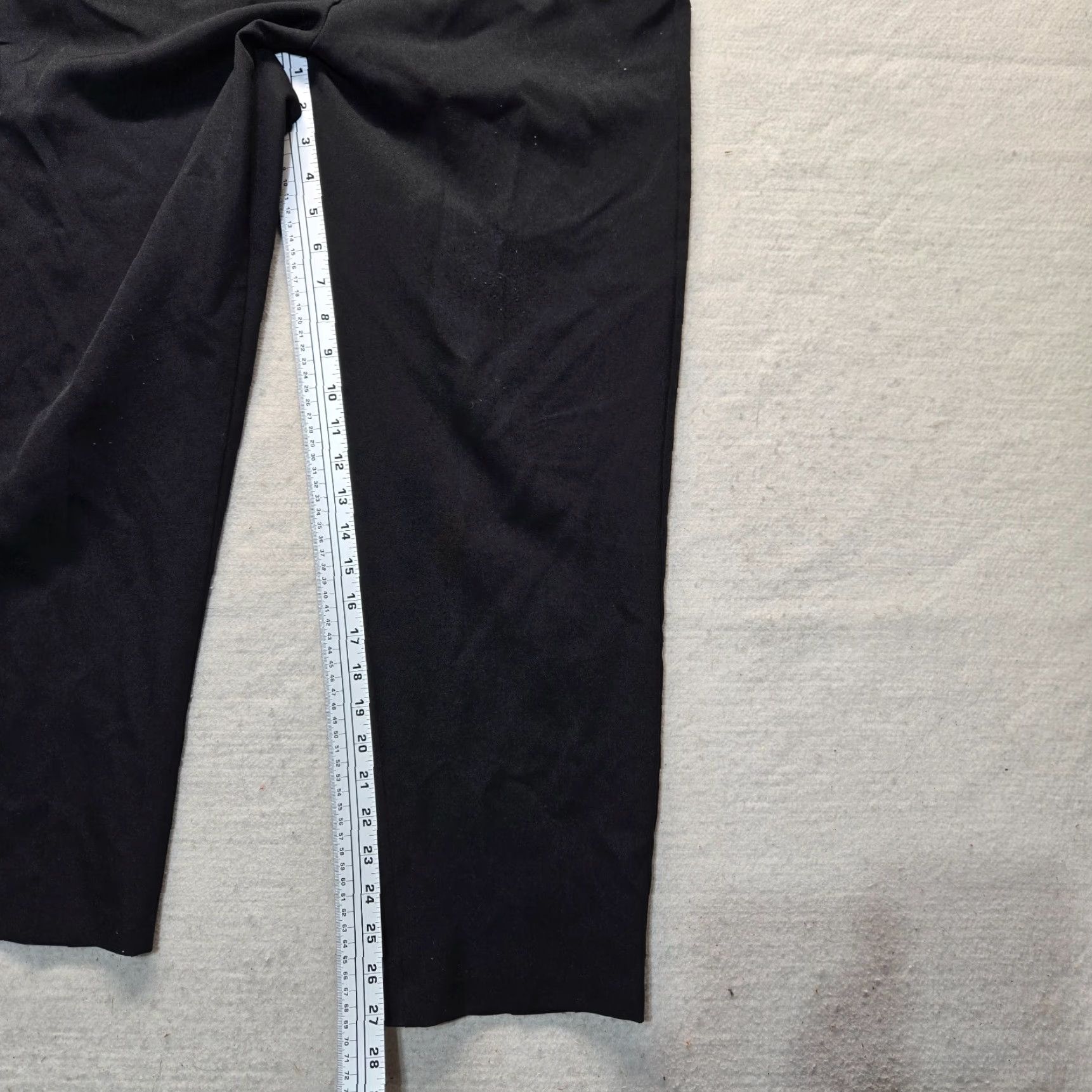 Vintage VINTAGE Kim Rogers Women's Denim Dress Pants Casual Size 10P Black Mid Rise Flat Front Size 32" / US 10 / IT 46 - 6 Thumbnail