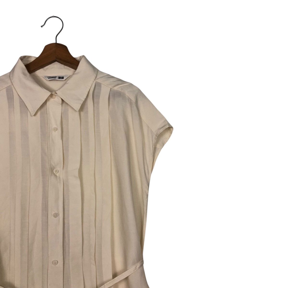 Japanese Brand UNIQLO × CDC Cream Structured Silhouette Shirt Dress – XL Size XL / US 12-14 / IT 48-50 - 7 Thumbnail
