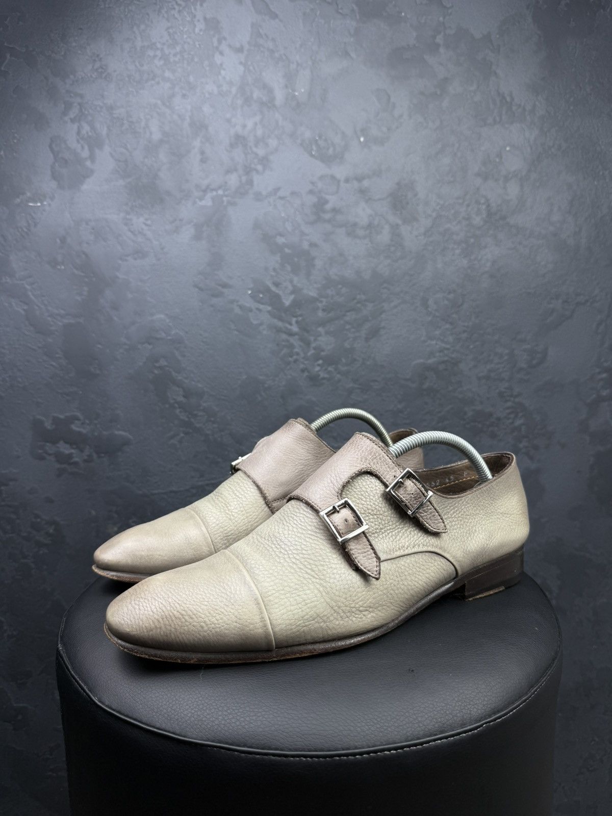 Santoni Santoni Men's Leather Double Monk Strap Shoes Size 8 Size US 8 / EU 41 - 1 Thumbnail